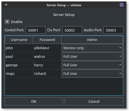 wfview server setup