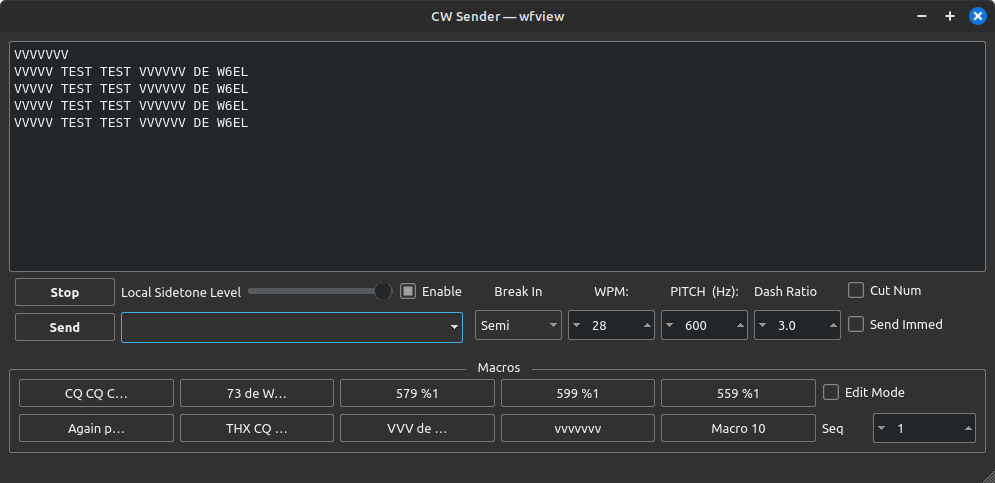 wfview cw window